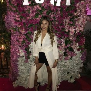 Women’s deep V / low neck line long blouse